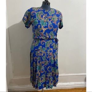 90s Daniel Barrett for Neiman Marcus Paisley Dress